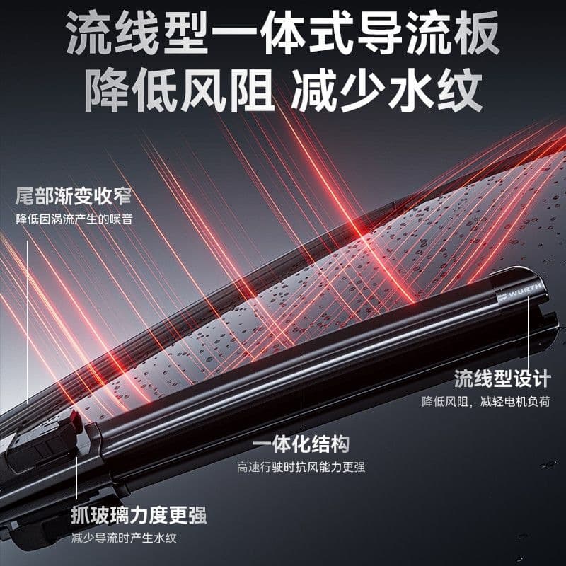 Wurth Automotive Wiper Blades, Custom-Fit Silent Beamless Wipers for Volkswagen, Toyota, Tesla, Mercedes-Benz