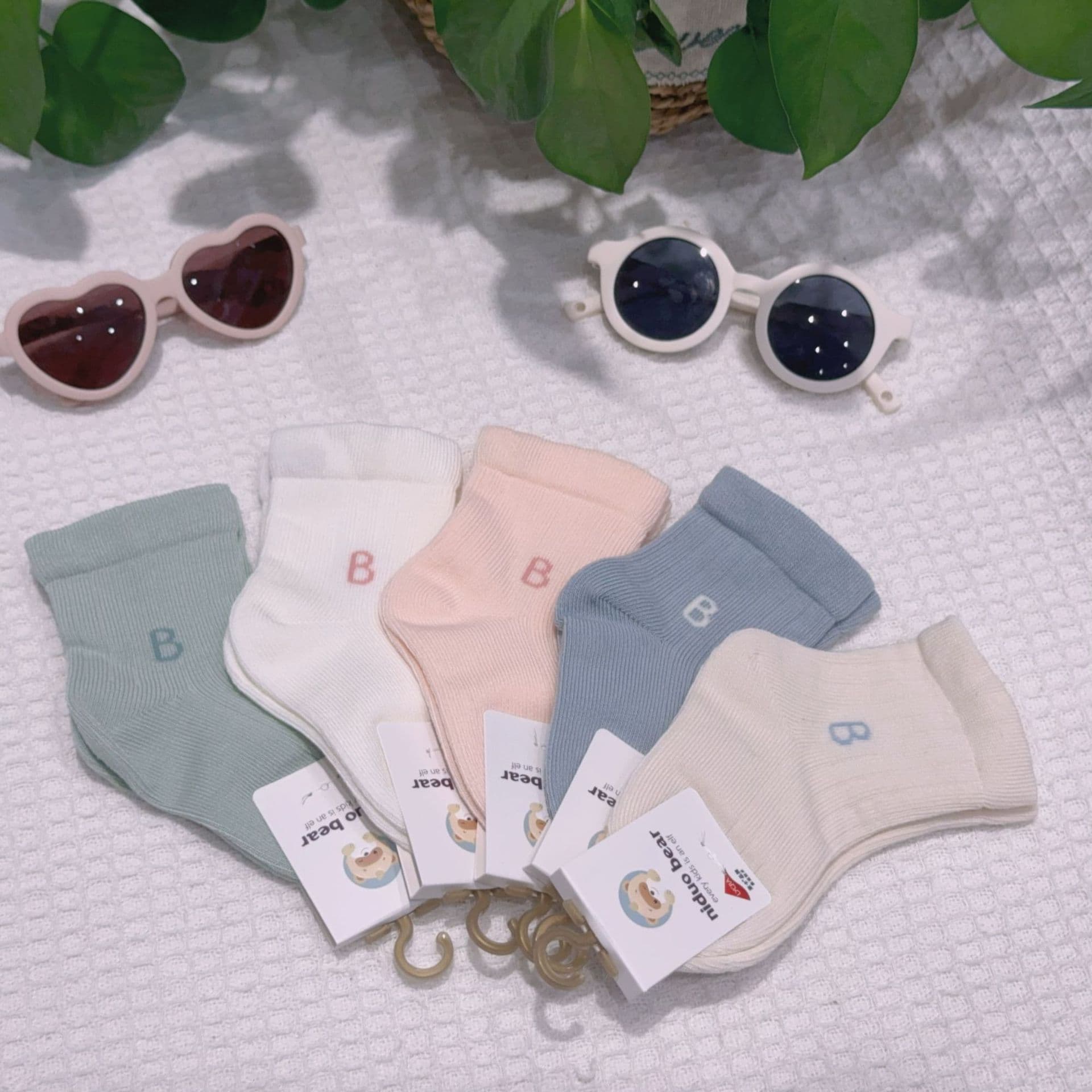 Nidoxiong 2024 Autumn Winter Cotton Socks Baby Socks Boys Girls Nidoxiong Socks Seamless Non-Binding Leg Print 12 Pairs Pack