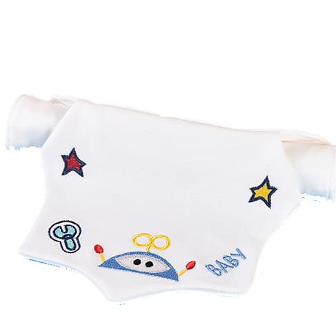 Jingying Baobei One-Way Moisture-Wicking Sweat Towel for Kids, Pure Cotton Sweat-Proof Towel for Babies, Embroidered Back Pad Towel, Class A Sweat Towel