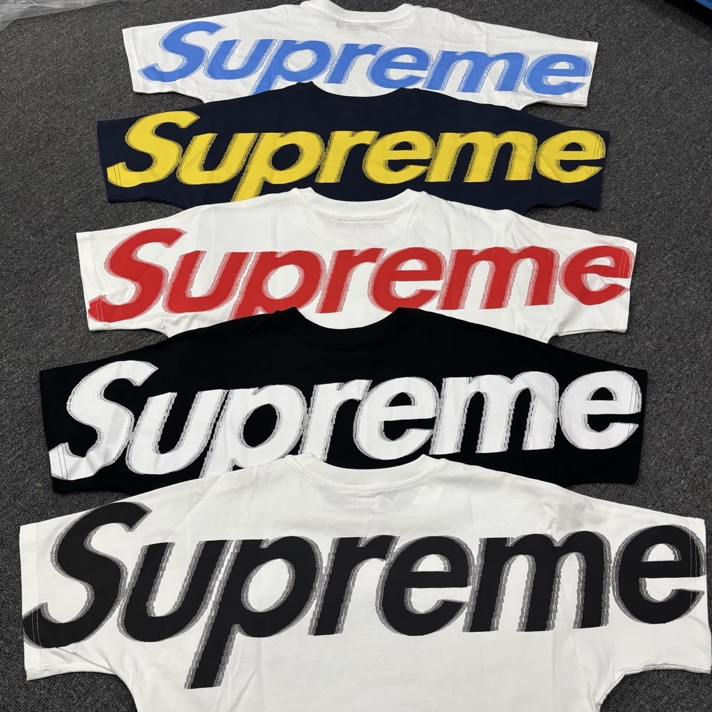 Cross-border beauty trend Supreme letters screen printed on the back BOX round neck short-sleeved loose casual cotton T-shirt for men and women