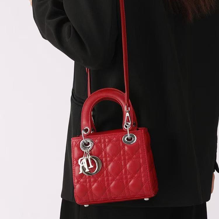 Export Hot Selling New Handbag Dior-Inspired Bag for Women, Trendy Fashion Diamond Grid Versatile Korean Style Single Shoulder & Crossbody Bag