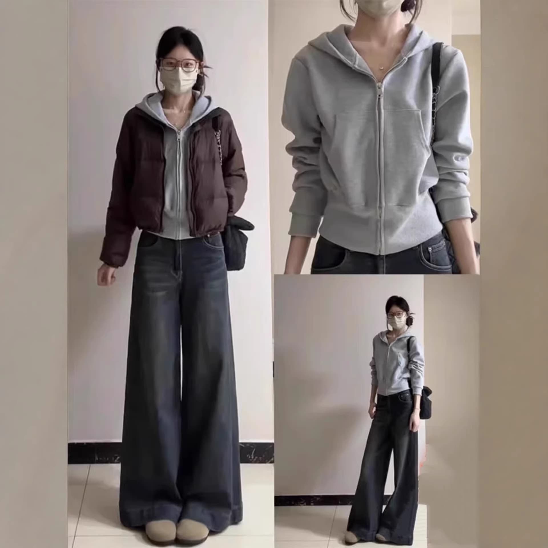 Jimo Hoodie Women Short Jacket Women Spring Autumn 2026 New Women's Hooded Top Waist Tucking Fleece Lined Cardigan Spring