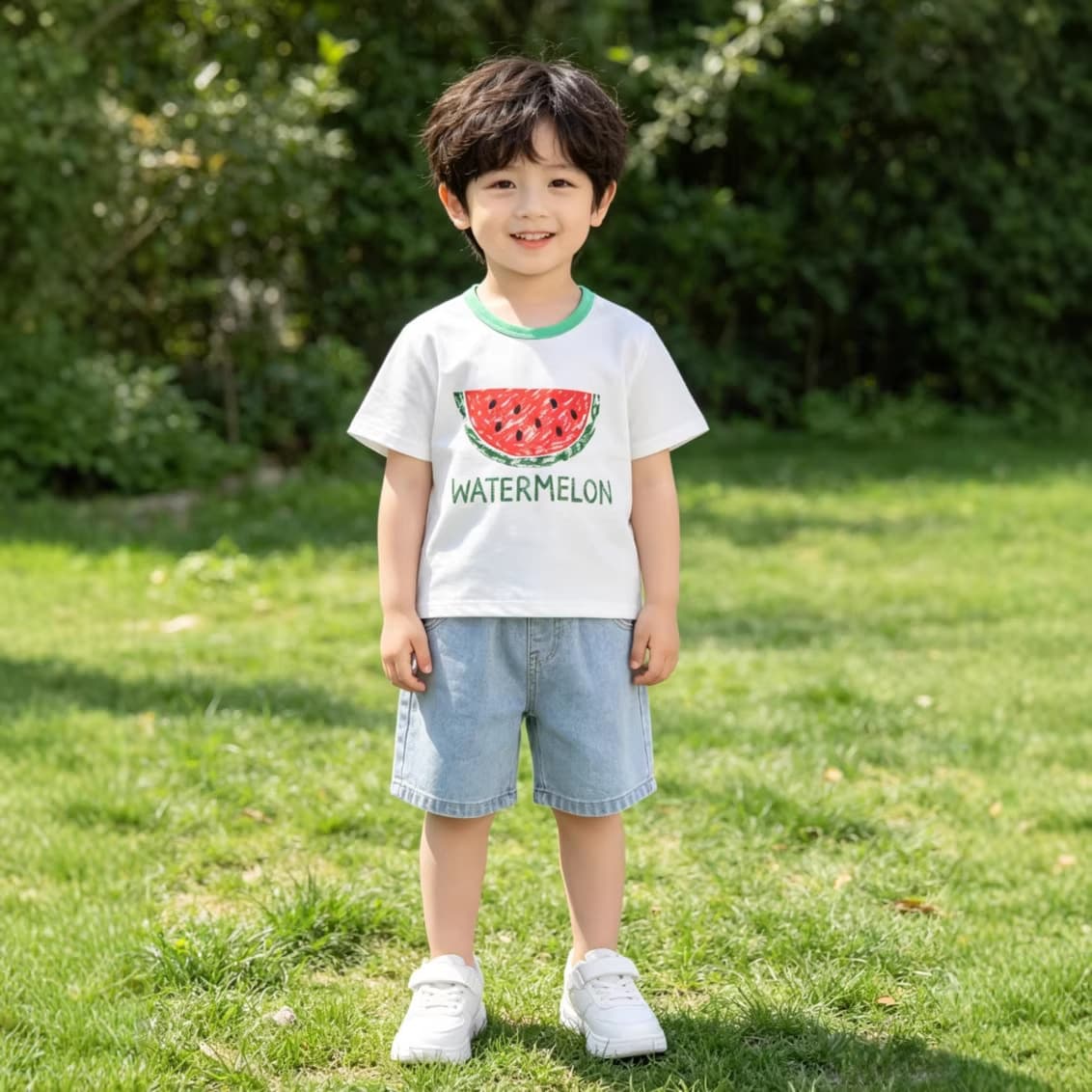 Children's Summer Pure Cotton Short Sleeve T-Shirt 2025 New Style, Casual and Versatile Half Sleeve Top for Older Kids, Cool and Trendy