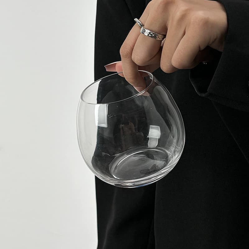 ins spherical cup household round egg ball cup high-value water cup glass cup coffee cup juice cup milk cup