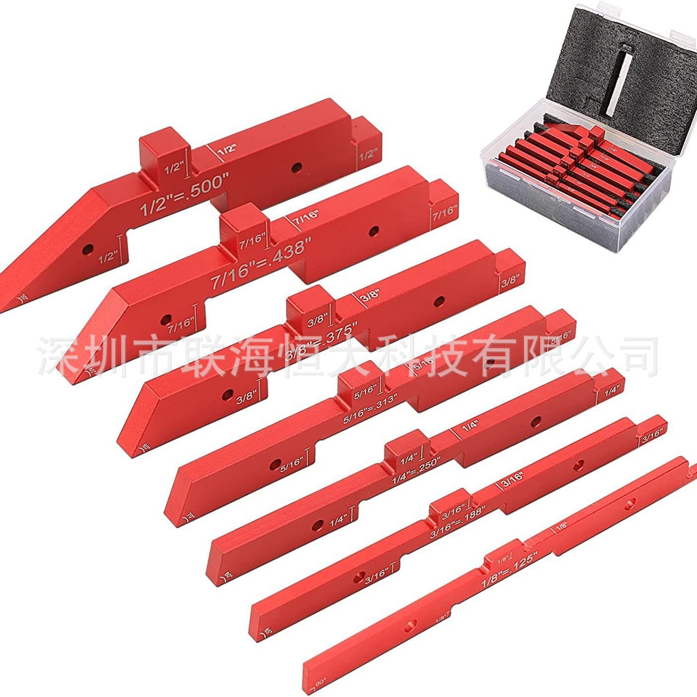 Angle gauge, height gauge, height, 7 and 14 piece set table saw scale digital display height measurement high precision.
