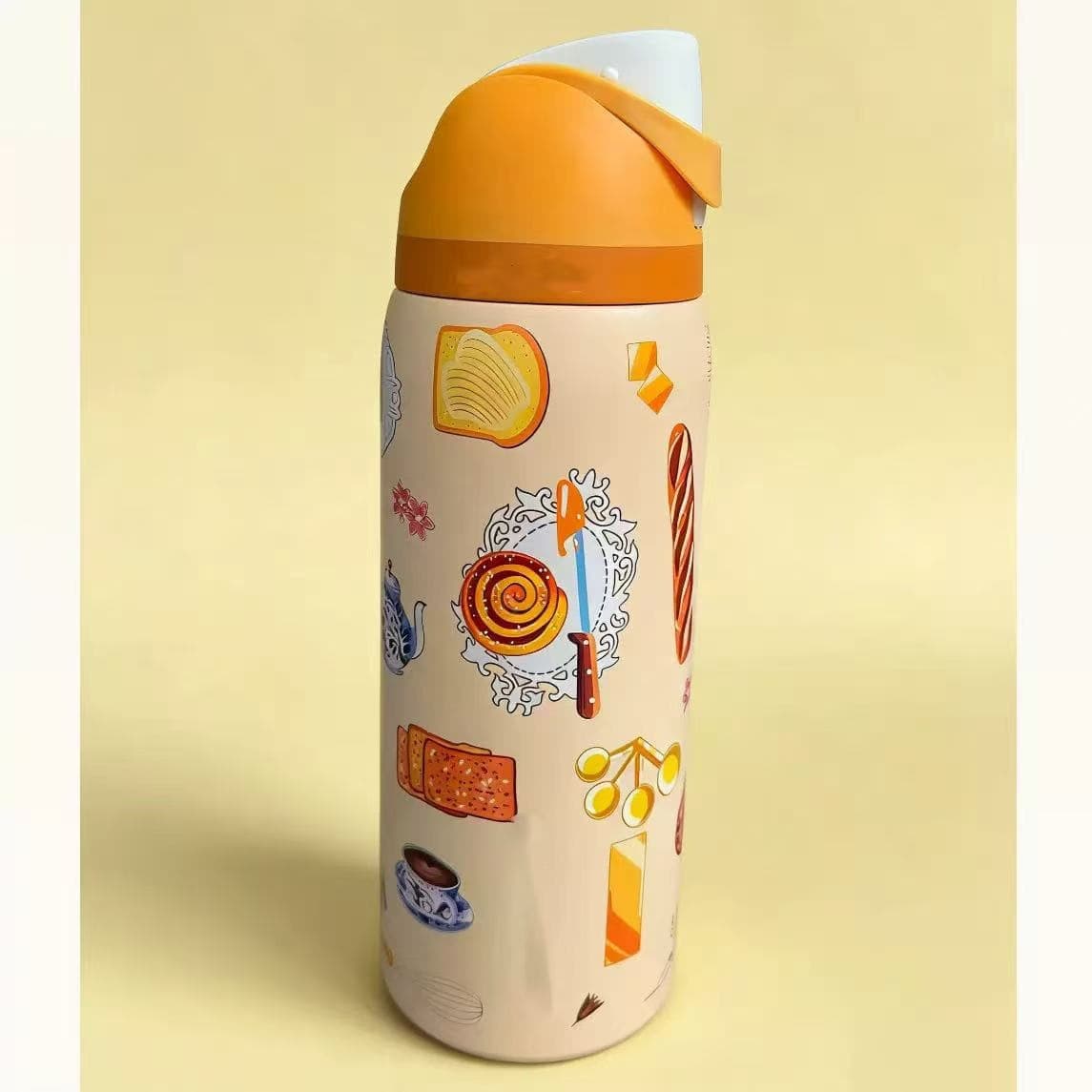 Cross-border New Colorful Fruit Cup Insulated Cup 304 Stainless Steel Direct Drinking Car Cup Handle Sports Water Bottle Wholesale