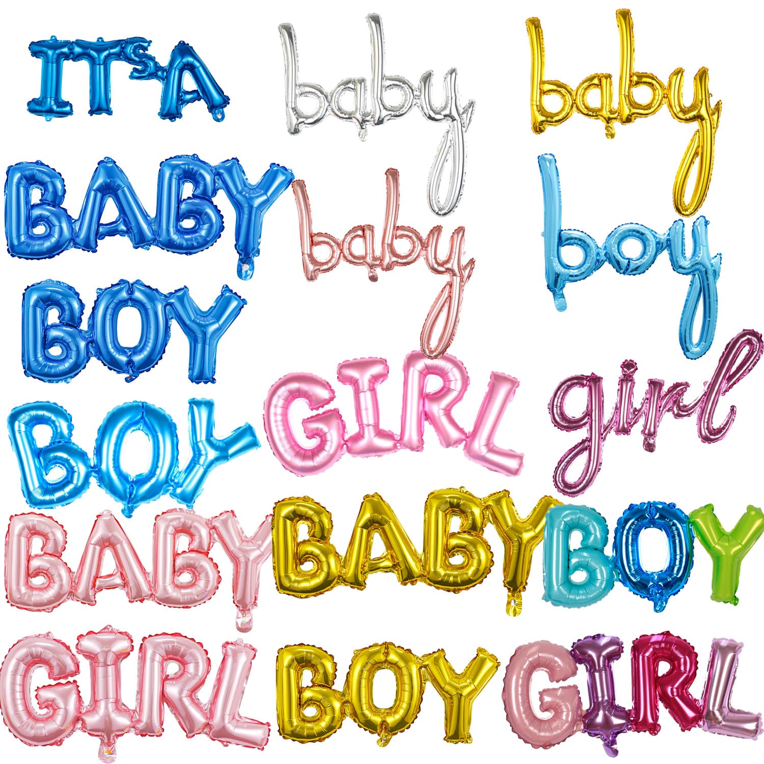 Wholesale Baby Boy Girl Bodysuit Letter Balloons for Shower Baby Baptism Reveal Party Decorations