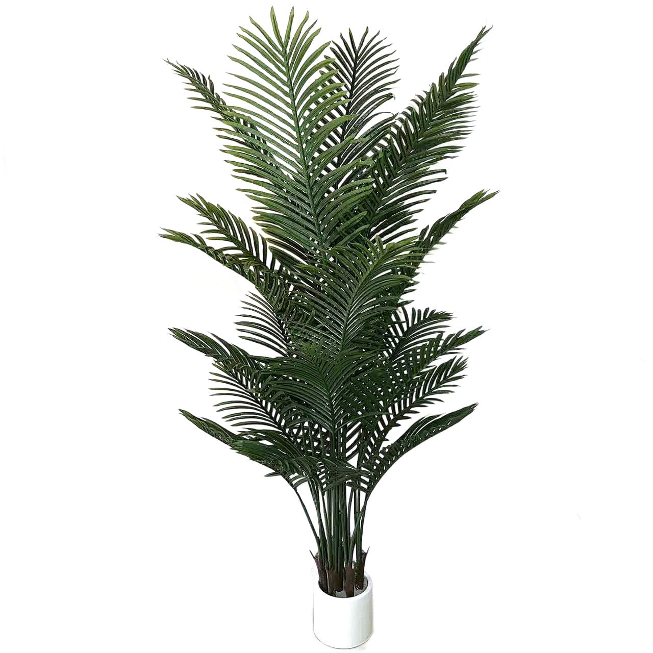 Cross-Border Best-Selling Square Style High-End Realistic Artificial Areca Palm Hotel Window Home Floor Decoration Large Potted Plant