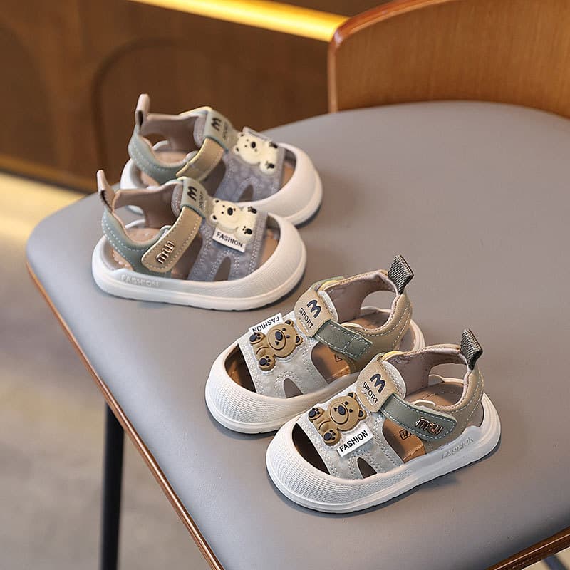 Summer Baby Boy Sandals, Toddler Closed-Toe Non-Slip Sandals, Soft Sole Infant Walking Shoes, Kids Beach Shoes