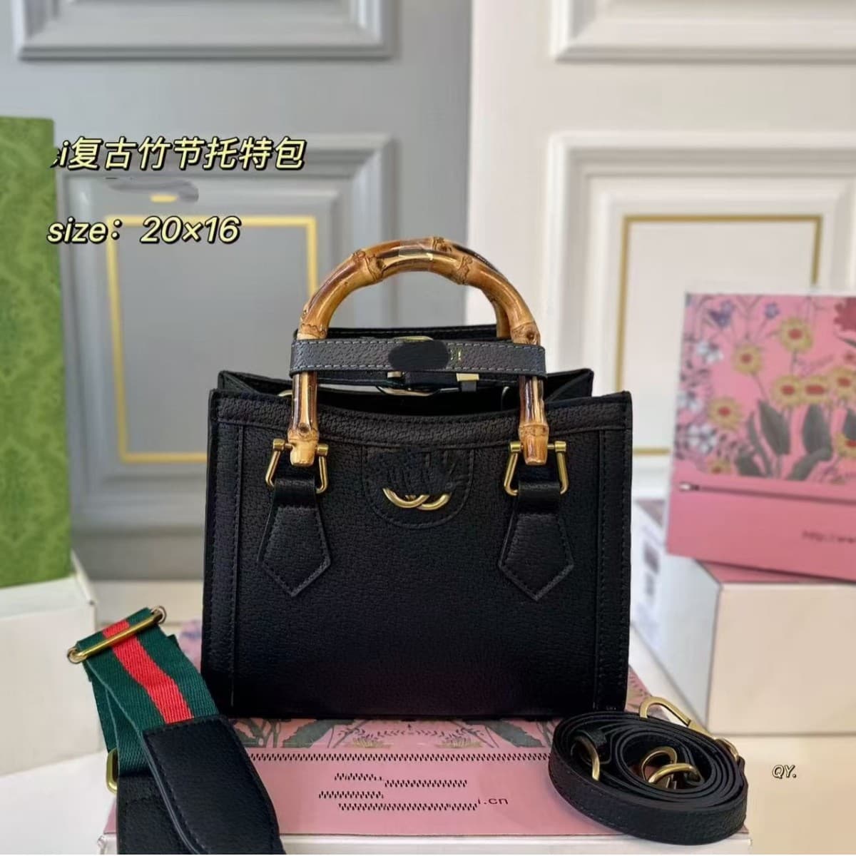 New Handheld Bamboo Knot Bag Large Capacity Simple Women's Bag High-End Retro Shoulder Crossbody Tote