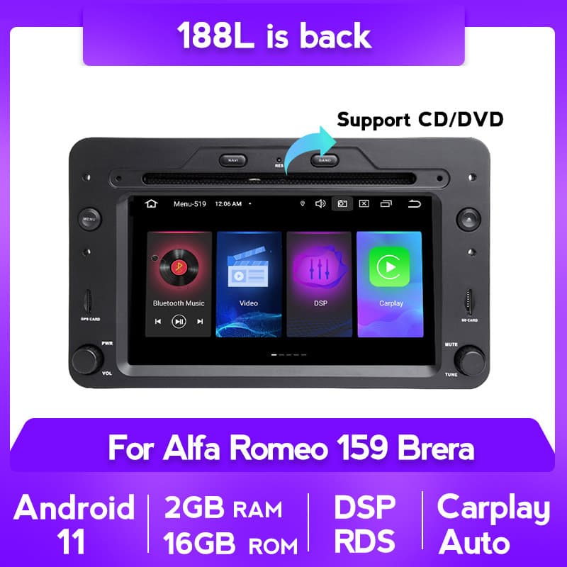 Android Large Screen Car Navigation DVD for Alfa Romeo 159 Brera Original Style
