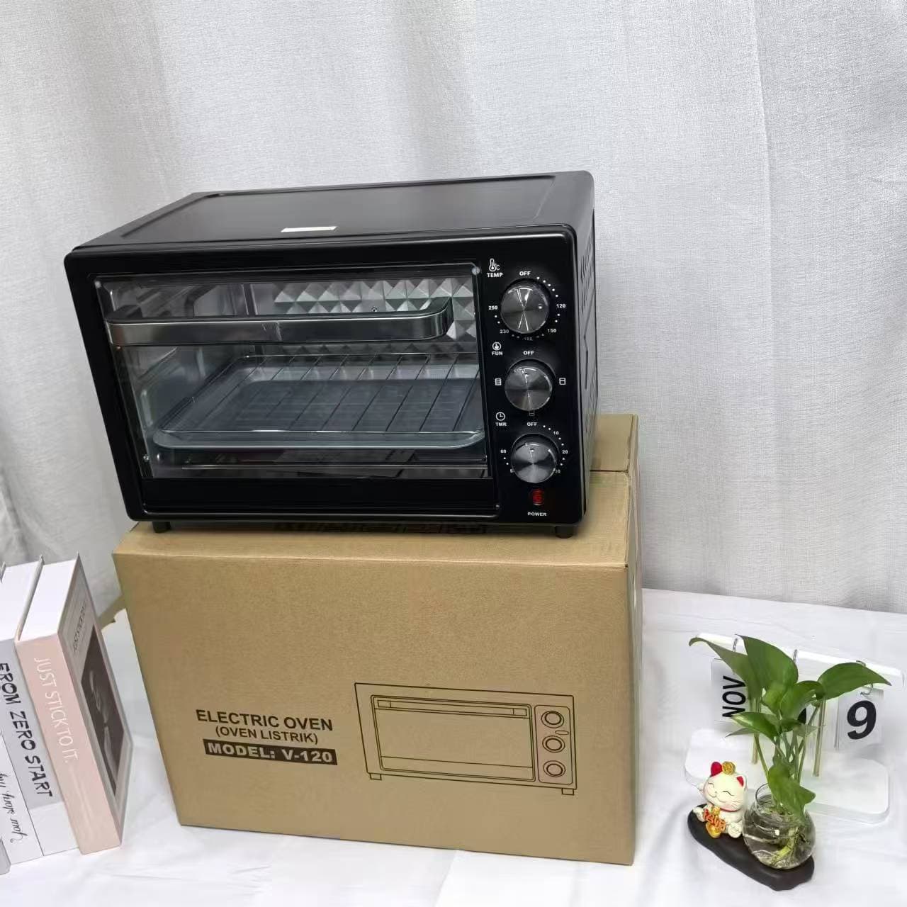 Electric Oven - Household Baking Multi-Function Large Capacity Tabletop Cake Oven, Electric Oven