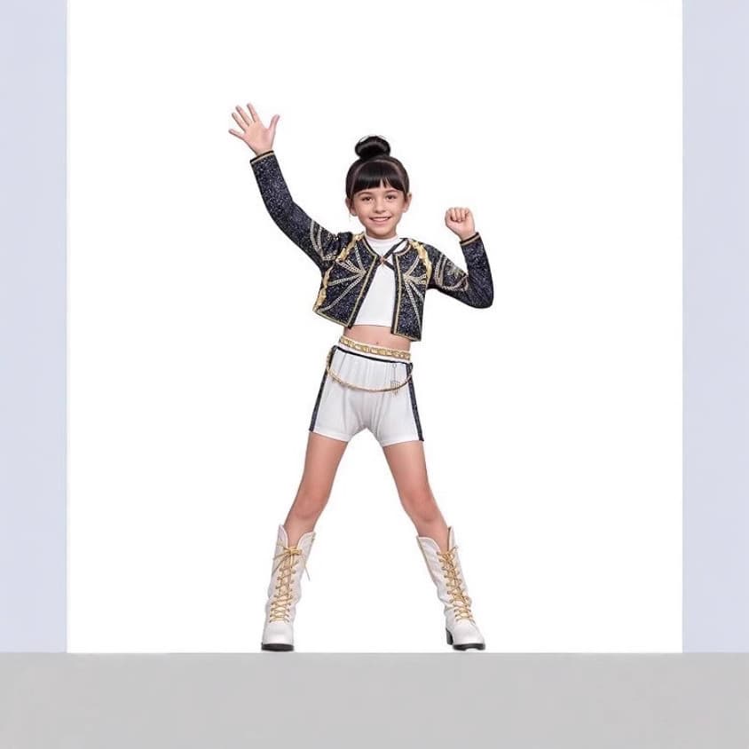 Amazon's new girl demon hunter outfit paired with pop singer 3D print girls' and children's clothing sets