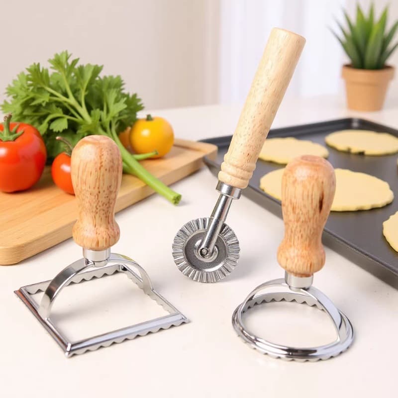 Zinc Alloy Scalloped Cookie Cutter Pastry Dumpling Wrapper Cake Mold Biscuit Cutter Baking Tool