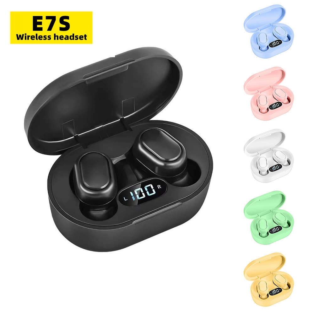 Cross-border E7S Bluetooth headset mini TWS true wireless 5.0 Bluetooth in-ear Macaron A7S factory direct supply