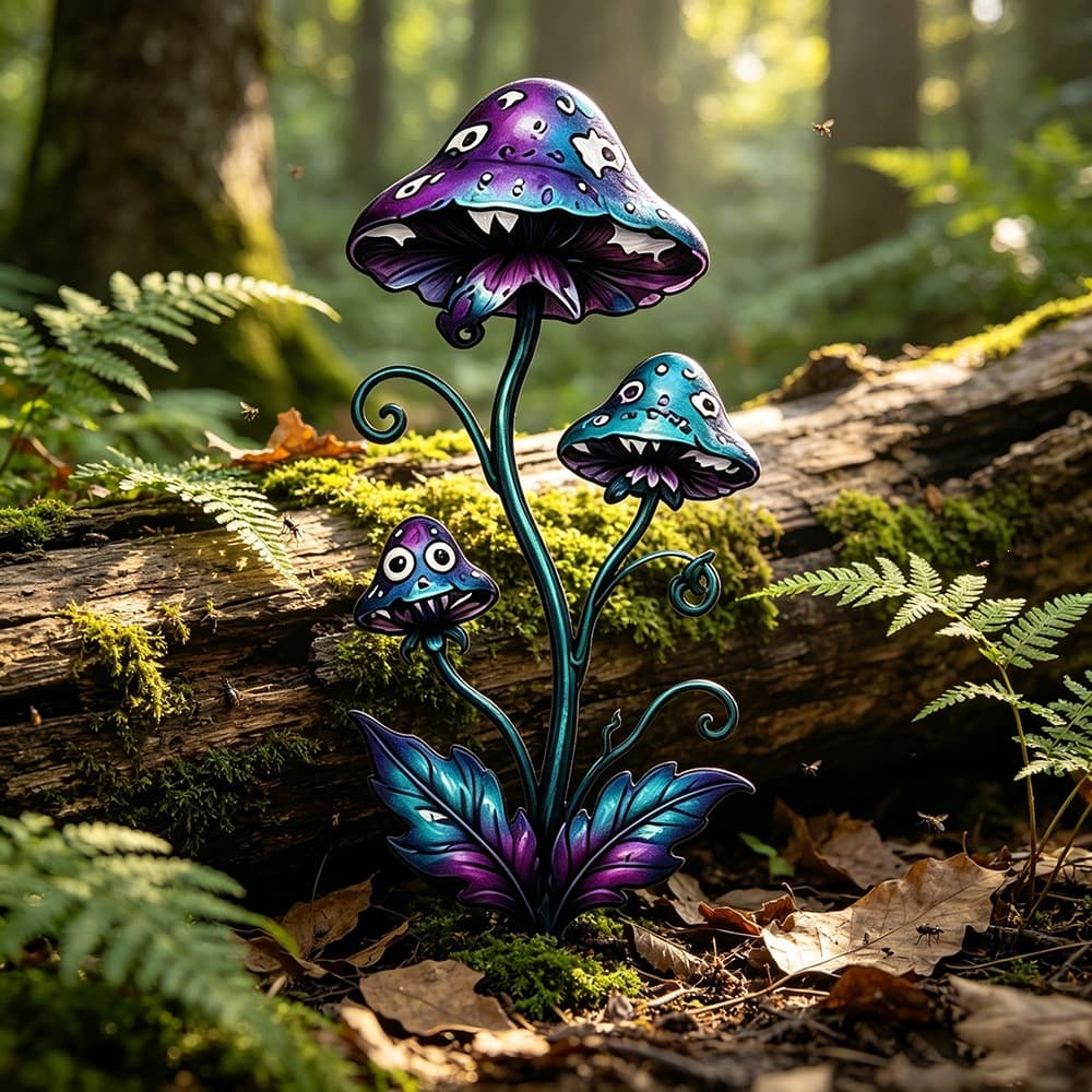 Whimsical Carnivorous Plant Garden Stake