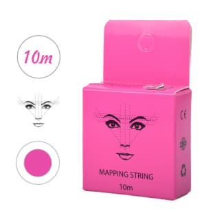 10m Pink Ink Tattoo Thread Ruler, Tattoo Mapping String Box with Ink Positioning Ruler