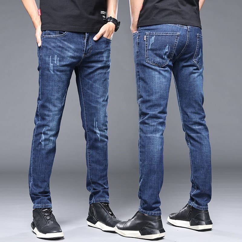 2025 Spring and Summer New Trendy Brand Summer Thin Pants Men's Jeans Men's Straight Slim Versatile Casual Pants