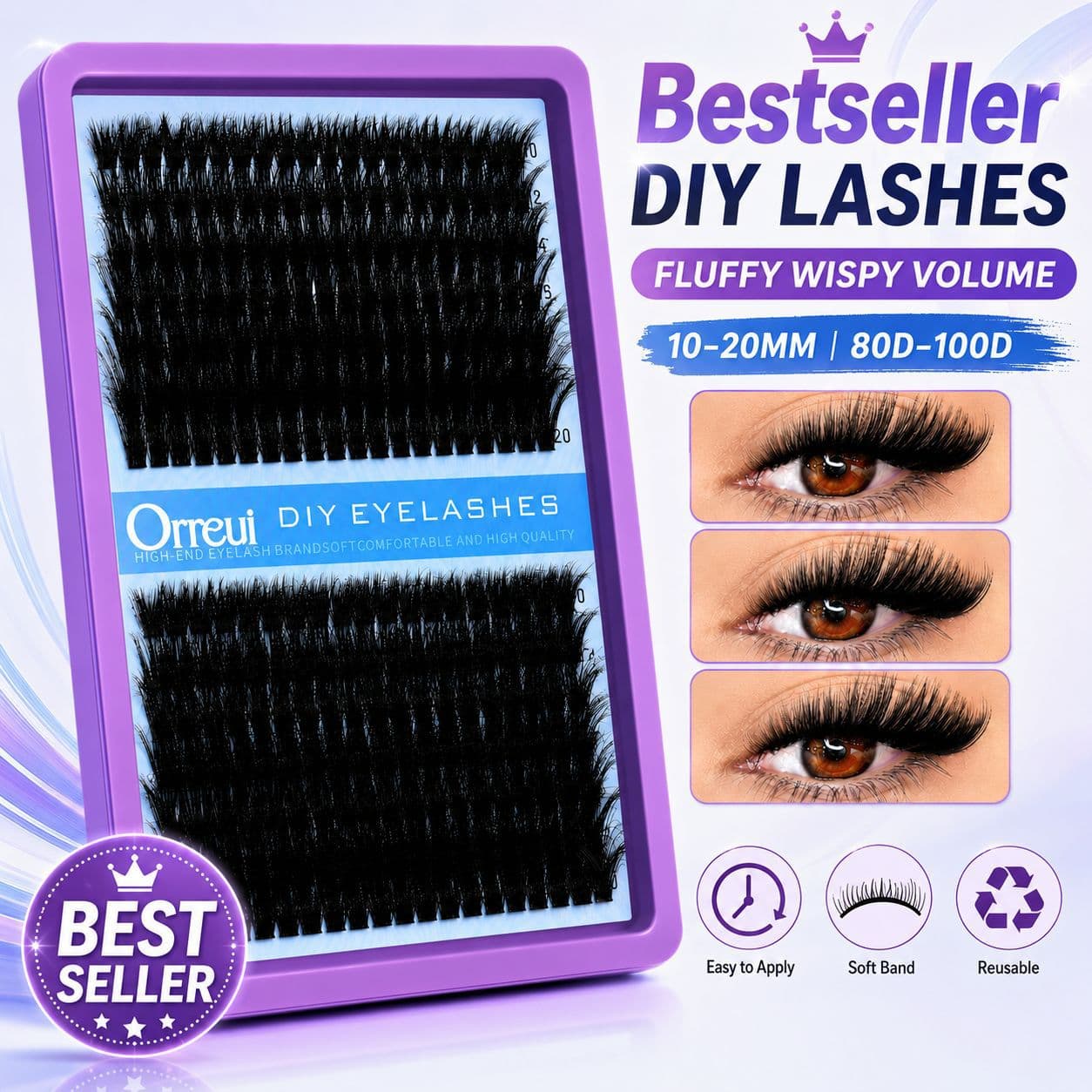 Source factory DIY clustered false eyelashes set 80D100D Xiyin same style 14 rows of false eyelashes DIY Lashes