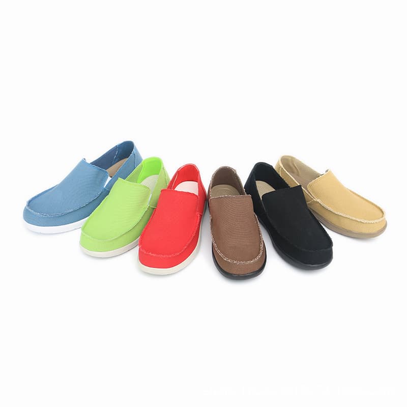 Cross Santa Cruz Canvas Shoes for Men, Spring/Summer Korean Style Old Beijing Lazy Shoes, Slip-On Low-Top Shoes in Large Sizes