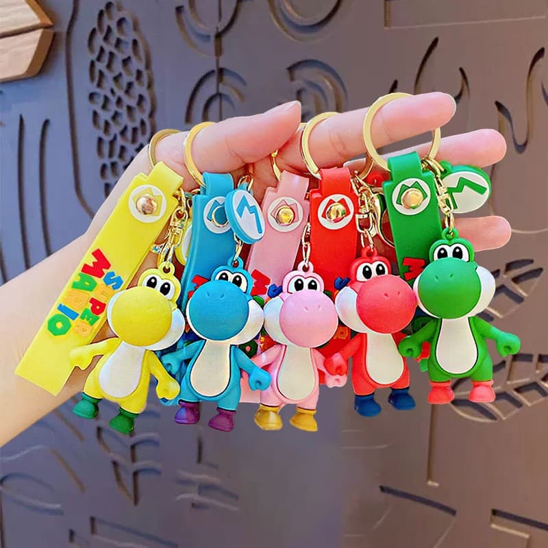Cartoon Cute Super Bubble Dinosaur Keychain Couple Bag Pendant Plush Doll Car Key Chain Wholesale