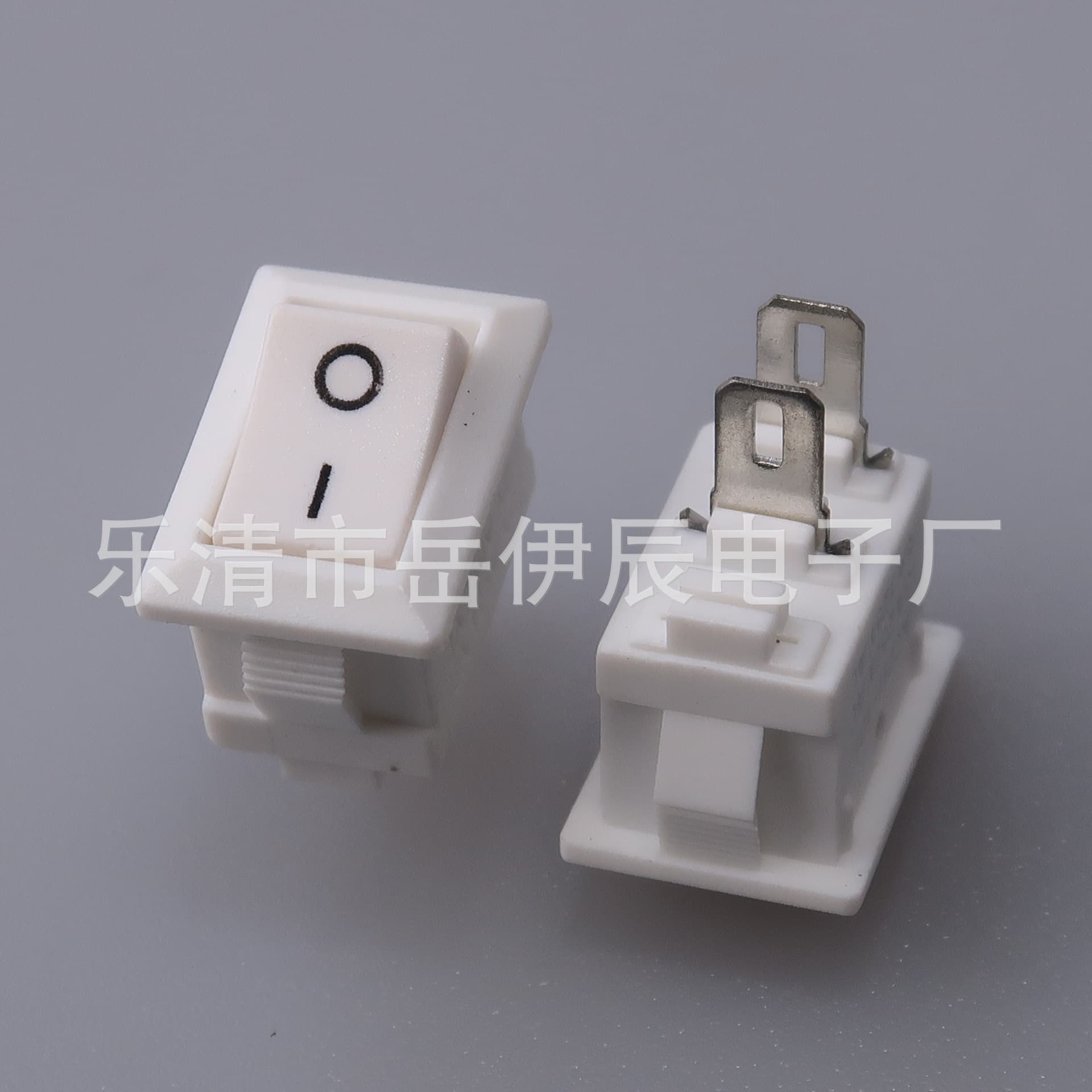 KCD11 rocker switch, 2-pin 2-position, iron white color, model KCD11-15*11