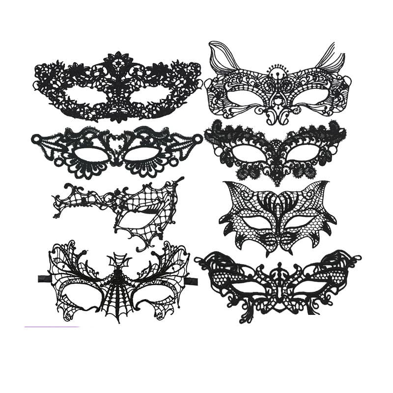 Leyuan Eye Mask Lace Sexy Black Bondage Sex Mask Flirting Toy Face Covering Adult Sex Toy