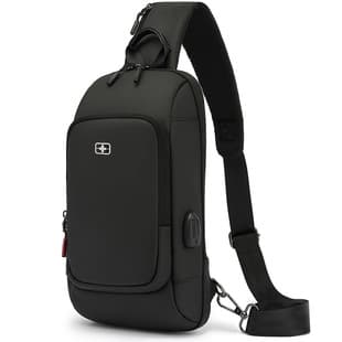 Swiss Versatile Shoulder Bag for Men, Crossbody Bag, Men's Backpack, Waterproof Chest Bag, Large Capacity Casual Bag
