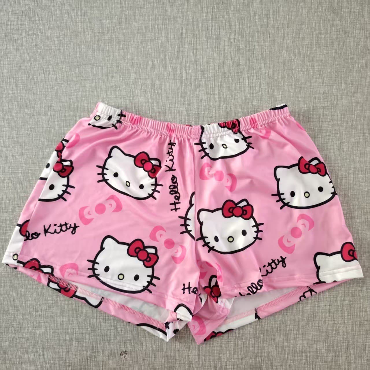 European and American Thin Cartoon Pajamas for Women New Flannel Short Sleeve Shorts Home KT Cat Casual Set