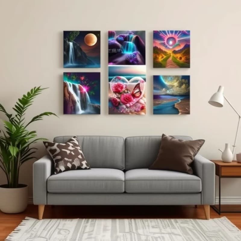 New Coastal Landscape Full Drill Diamond Painting, Bedroom Decorative Art, Amazon Export Diamond Painting Manufacturer Wholesale