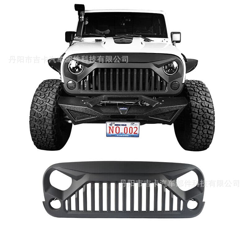 Angry Grille for Jeep Wrangler JK Front Grille Modification, Wrangler Upgrade Accessories, Wrangler Grille Mesh