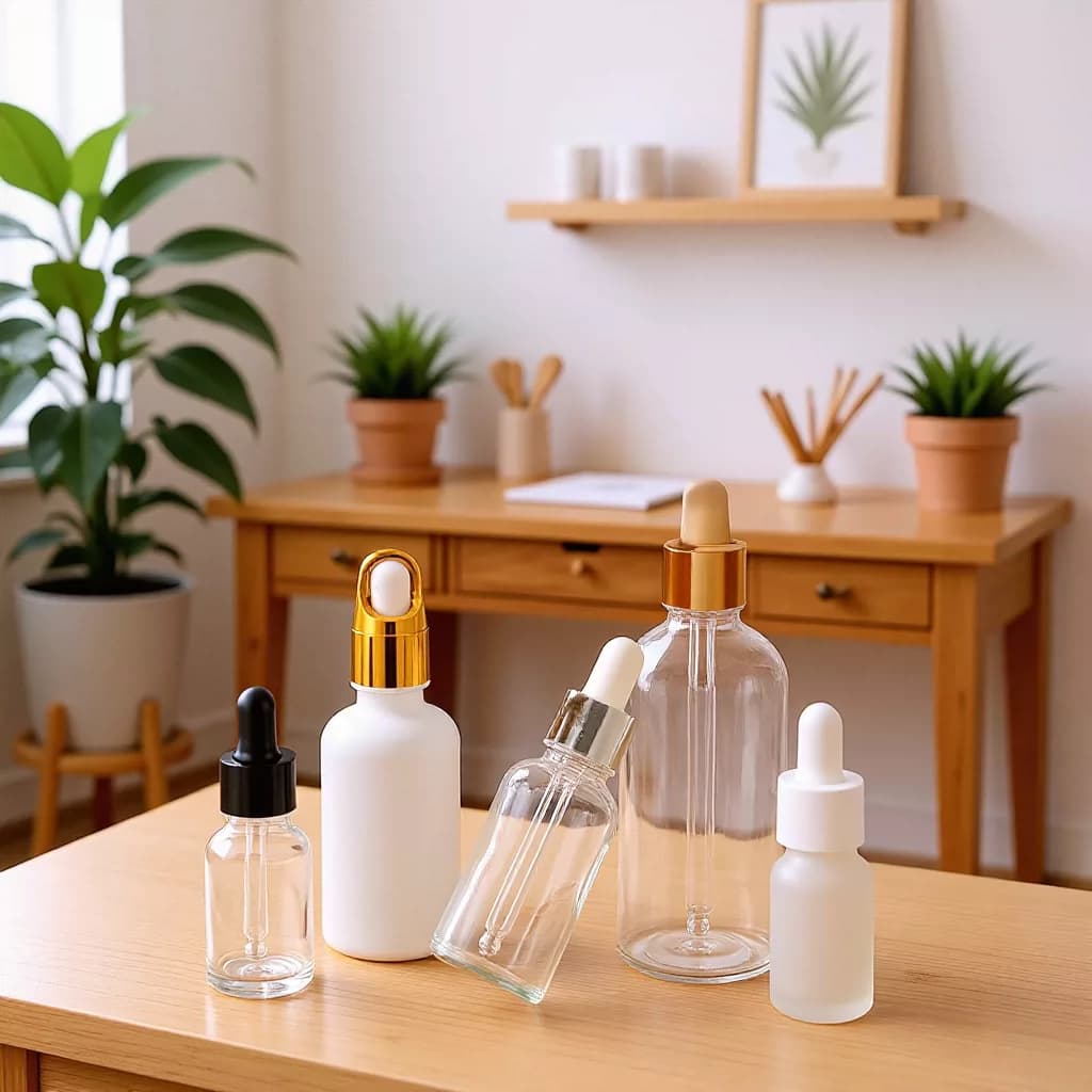 Transparent Frosted Glass Dropper Bottle, Essence Oil Sub-Bottling Bottle, Multi-Spec Cosmetic Serum Empty Bottle Wholesale