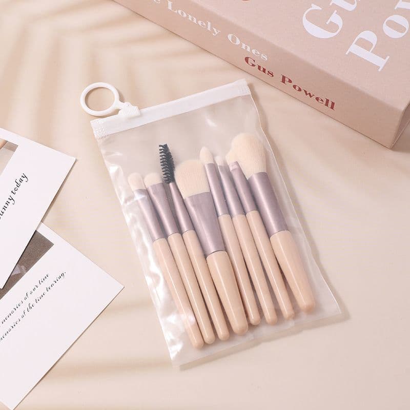 8-piece makeup brush set, complete set of brushes for beginners, portable soft-bristled eye shadow brush, foundation brush, beauty tools