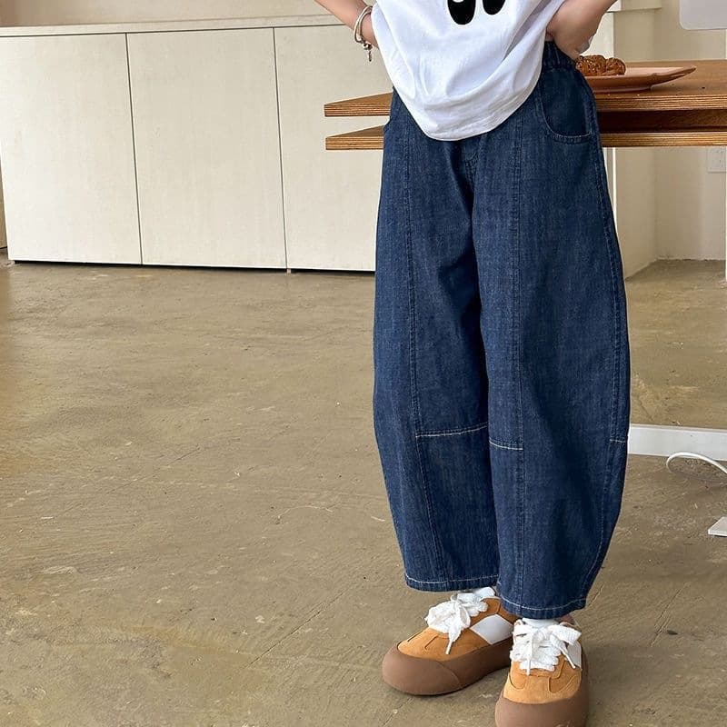 Girls' Jeans 2026 Spring and Autumn New Children's Loose Curved Blade Pants Stylish Medium and Large Children Korean Style Wide-Leg Casual Pants