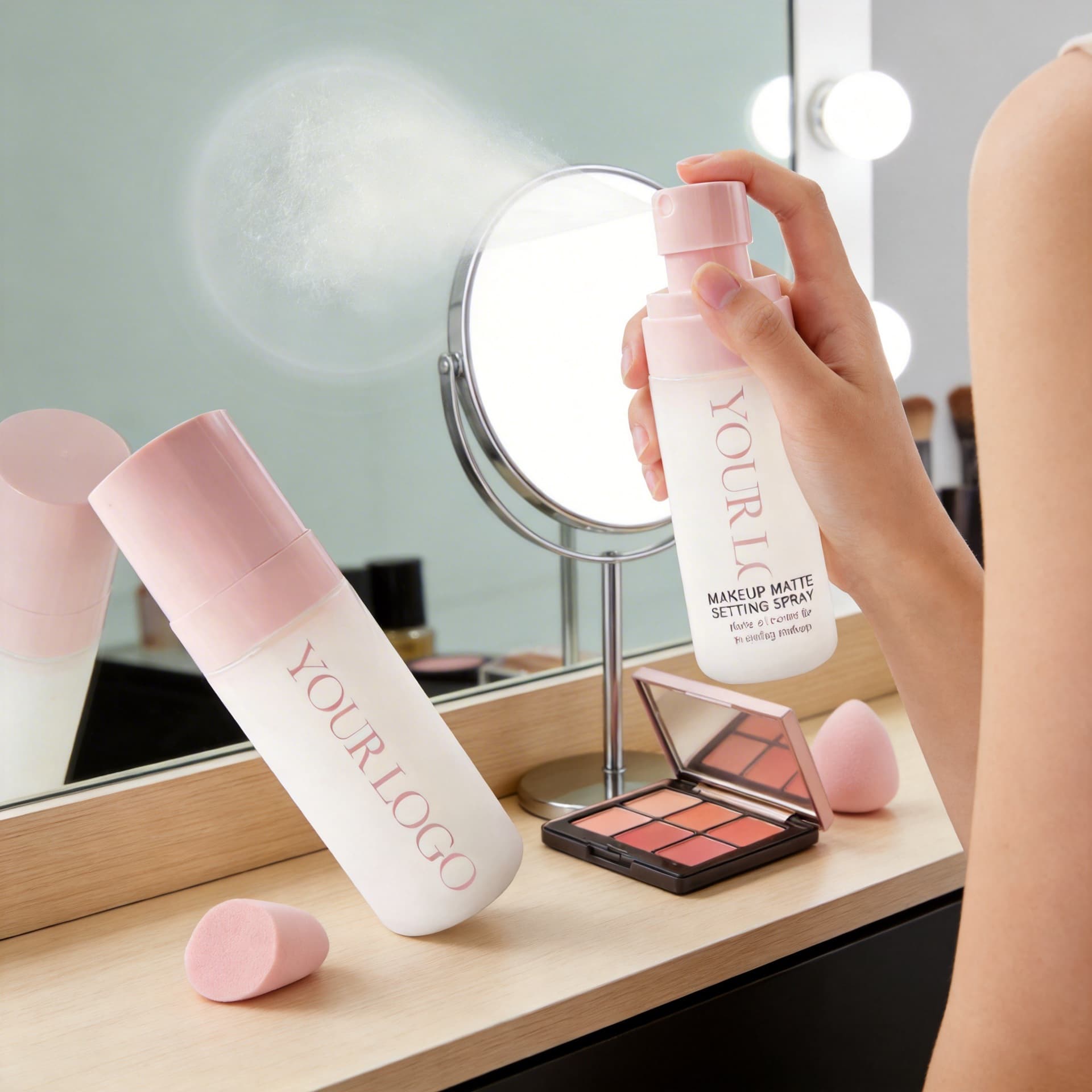 Makeup setting spray without logo cross-border moisturizing soft focus setting water foreign trade makeup setting spray