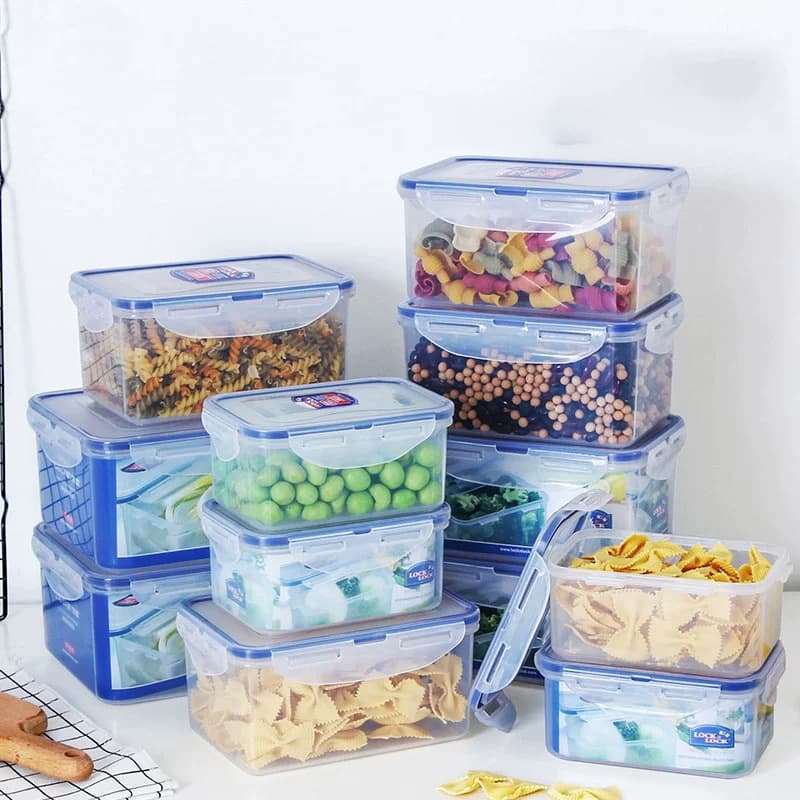 Lock & Lock Plastic Fresh-Keeping Container, Genuine Kitchen Refrigerator Portable Sealed Storage Lunch Box, Bento Box Gift