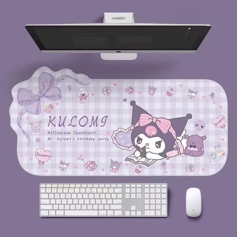 Sanrio Hello Kitty Mouse Pad Extra Large Computer Desk Pad Kuromi Keyboard Special-shaped Cute Girls Desk Pad