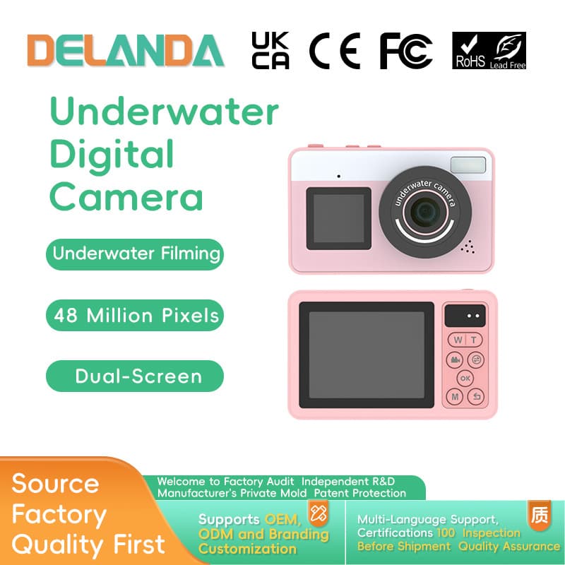 Outdoor Waterproof Underwater Camera Swimming Camcorder for Student Campus Travel Photography