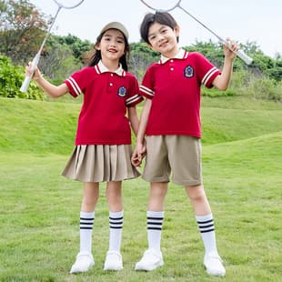 School Uniform Set Primary School Student College Style Children's Sportswear Class Uniform Summer Three-Piece Set Kindergarten Spring Autumn