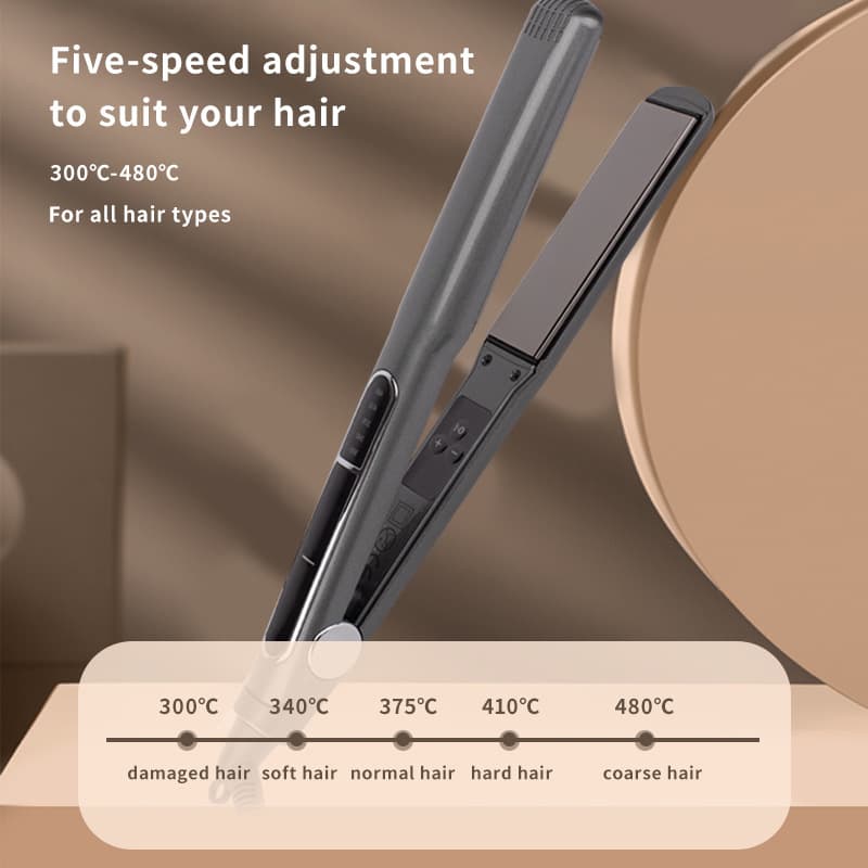 Cross-Border Dual-Use Digital Display Hair Straightener, Negative Ion Constant Temperature Hair Care, Non-Damaging Multifunctional Electric Hair Straightener