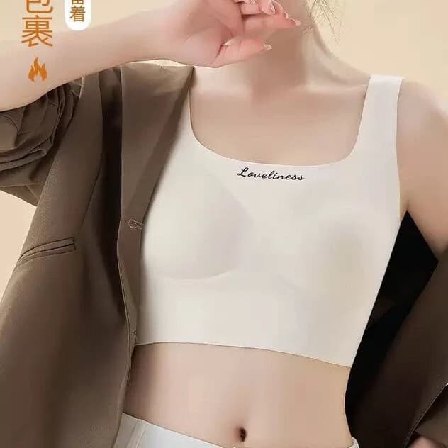 Vest 890# Fashion Cashmere Padded Integrated Warm Vest 34-40, Comfortable Skin-Friendly Cold-Resistant Clearance Bra