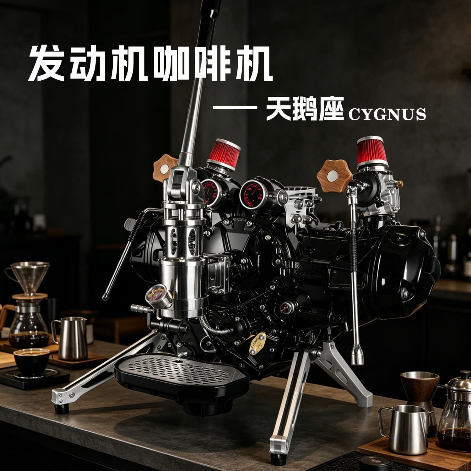 Cygnus Coffee Machine Manual Pressure Profiling Espresso Machine High-End Manual Lever Espresso Extraction