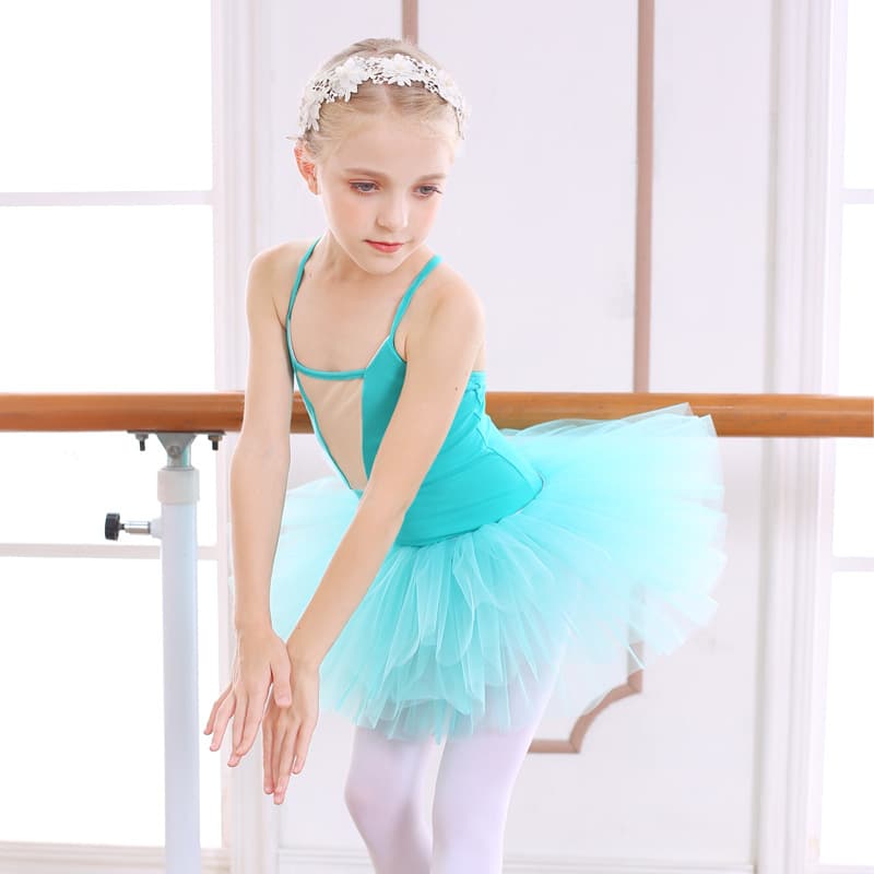 Girls' Tulle Skirt Half-Body Ballet Four-Layer Medium-Stiff Tutu Dress Pink Princess Skirt Practice Dance Short Skirt for Dance Party