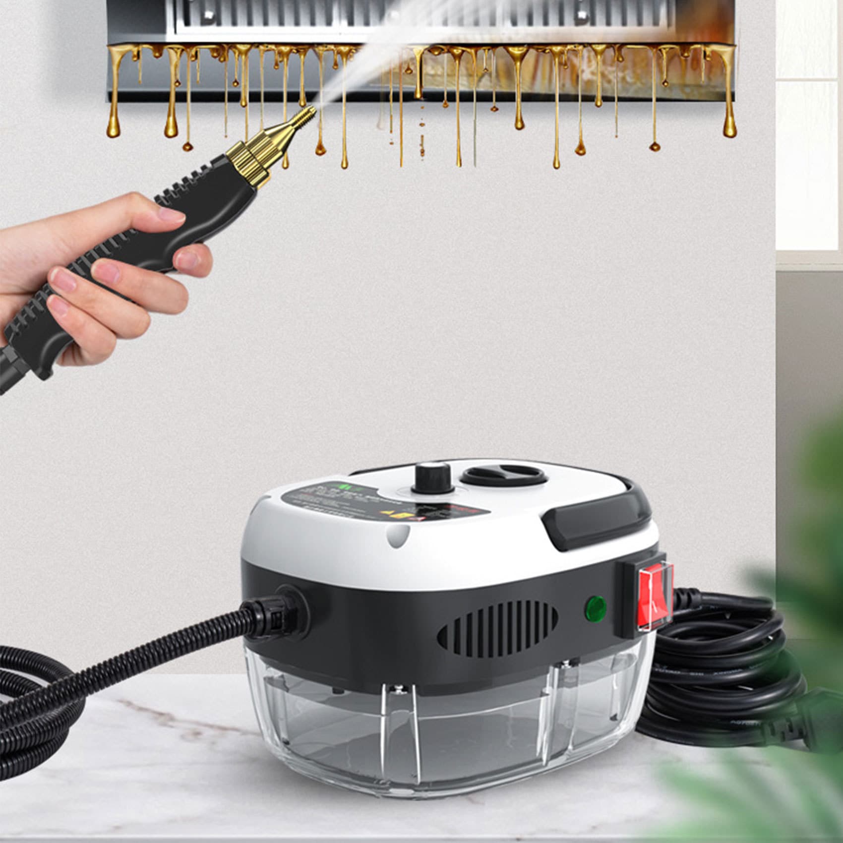 Cross-border In-stock High Temperature High Pressure Steam Cleaner for Air Conditioner, Kitchen Range Hood Grease, Home Use 1500W Cleaning Machine