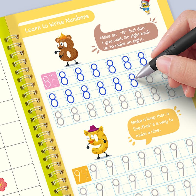 New cross-border English version of children's groove copybook, pen control training exercise book, full English magic copybook