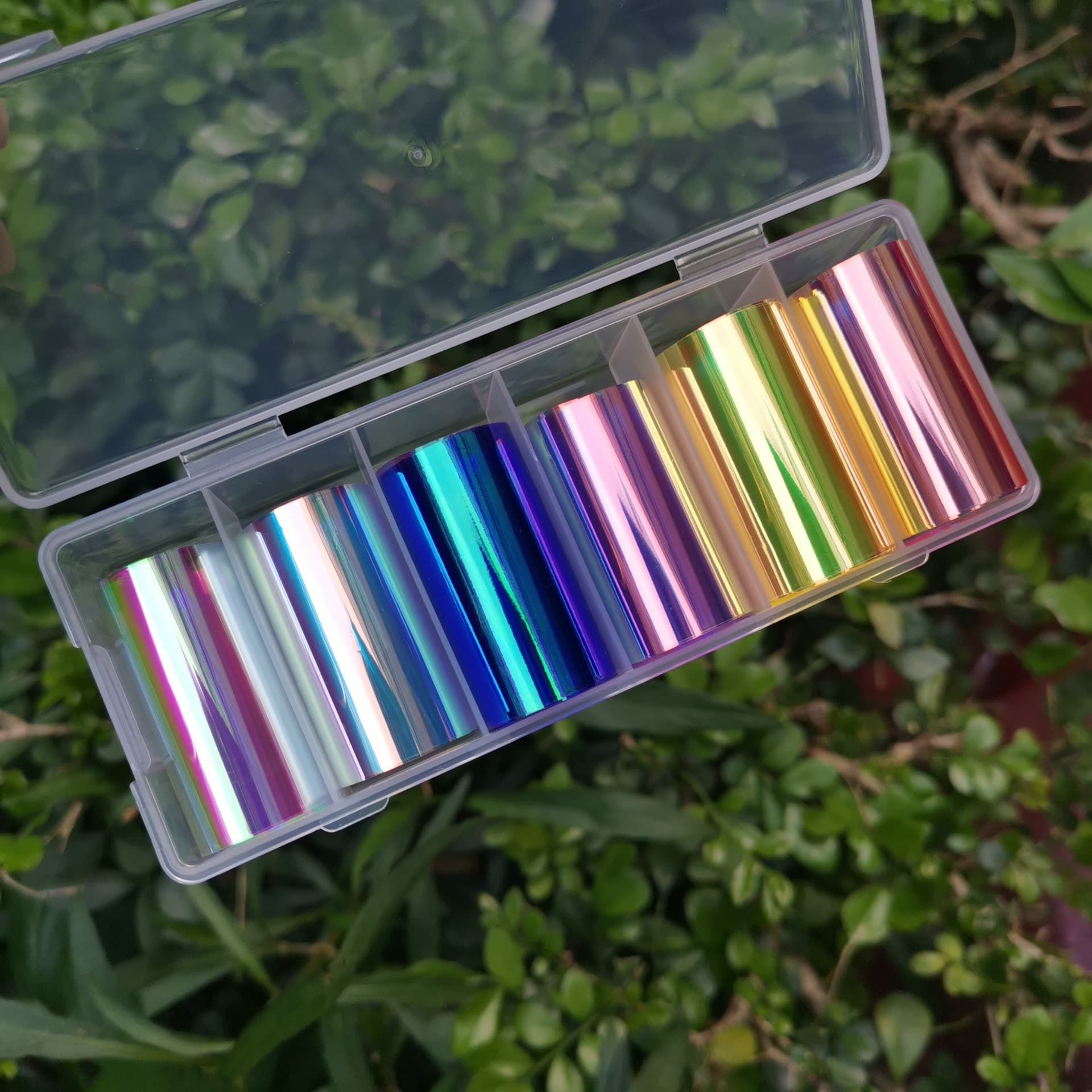 Manicure Aurora Ice Cube Cellophane Nail Art Colorful Laser Light Jewelry Starry Sky Internet Celebrity Nail Sticker Fragment Sticker