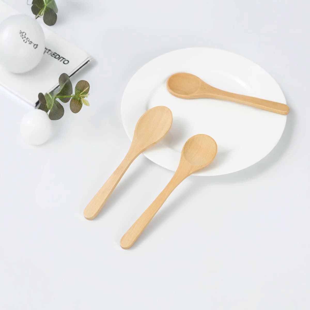 Wholesale Natural Birch Wood Spoons Unpainted Wooden Spoons Tea Spoons Wooden Honey Jam Spoons Factory Direct