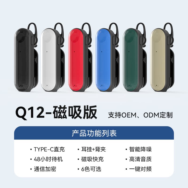 Q12 Mini Clip-On Walkie-Talkie 5000km Nationwide Public Network SIM Card Hotel Restaurant Universal Type