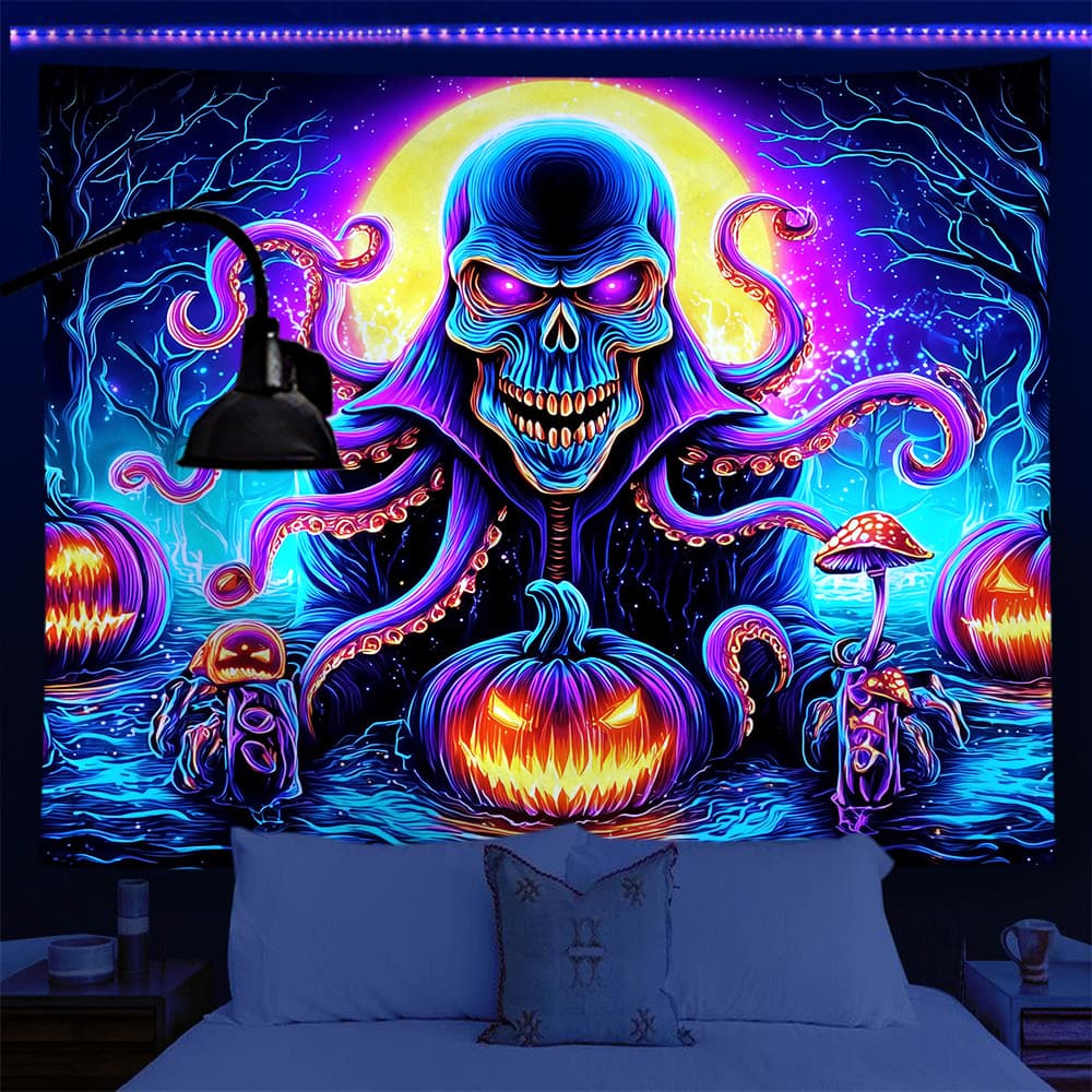Tapestry Amazon Cross-Border Hot-Selling Foreign Trade Background Cloth Ins-Style Hanging Cloth Room Decoration Ins Hanging Cloth Halloween Hanging