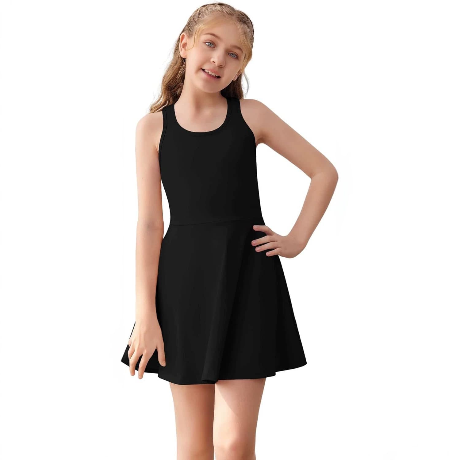 Girls' Sleeveless Tennis Dress, Children's Vest-Style Design, Cross-Border Supply